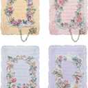 2 x 4 Pieces Metal Bookmarks for Women, Large Size Cute Hollow Bookmark Garland Flower Window Butterfly Unique Book Mark for Reading, Artistic Gift for Book Lovers Writers Readers Children Teens Men