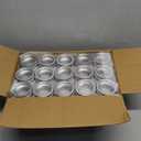 75 Pcs Clear Window Aluminum Round Cans,Candle Containers with Screw Lid,2 Oz Metal Round Tins for Crafts,Cosmetic, DIY