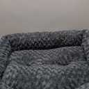 INVENHO Large Dog Bed for Large Medium Small Dogs, Rectangle Washable Orthopedic Dog Bed, Soft Calming Sleeping Puppy Bed Durable Pet Cuddler with Anti-Slip Bottom L(30"x24"x9") (Grey)