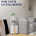 Kitsure Toilet Paper Holder Stand  Compact Bathroom Storage Cabinet for Extra Rolls and Small Items, Bathroom Organizers and Storage for Small Spaces, Over The Toilet Storage Cabinet, 31.0" H, White