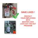 Master Lock Red Lockout Tagout Safety Padlock with Key, Metal Shackle and Non-Conductive Lock Body for Electrical Applications, 410RED