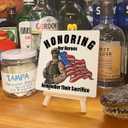 3 x Veterans Gift, July 4th Independence Day Gifts for Dad Men, Memorial Day Gifts for Army Veterans, American Patriotic Veterans Day Desk Decor, Veterans Memorial Decorations, Our Heroes