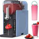 Slushie Machine, Slushy for Home No Ice Need, Soft Serve Ice Cream Maker & Margarita Machine, Auto-Cleaning, 6 Presets for Milkshakes, Frapps, Frozen Drink and More, Blue, 1 Insulated Cup