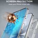 Miracase for iPhone 17 Case 6.3'', Full-Body Military Grade Drop Protection Outdoor Phone case with Built-in Glass Screen &Camera Control,Easy Installation,Compatible with MagSafe,Clear