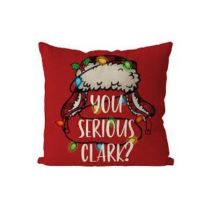 Christmas Vacation Decorations, Funny Holiday Pillow Cover, Griswold Family Christmas Vacation Merch Gifts, 18x18 Inch Holiday Throw Pillow Covers, Farmhouse Xmas Cushion Case Sofa Decor (Nobody)