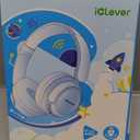 iClever BTH22 Kids Bluetooth Headphones, 60H Play Time, 74/85 dBA Safe Volume, Bluetooth 5.4, USB C, Over Ear Kids Headphones Wireless with Mic AUX Cord for iPad/Tablet/Travel, Blossom Pink