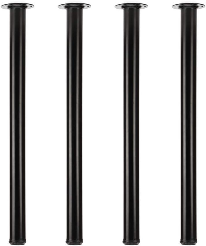 QLLY 29.5 inch / 75cm Adjustable Tall Metal Desk Legs, Office Table Furniture Leg Set, Set of 4 (75cm, Black)