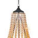 Hanging Candle Lantern, 27 Battery Operated Modern Clear Acrylic Crystal Chandeliers with Flickering Yellow Led Candle Light S Hooks for Garden, Backyard, Gazebo, Room Indoor Outdoor Decor