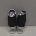 XinXu Gravity Electric Pepper and Salt Grinder Set, Adjustable Coarseness, with LED Light, One Hand Automatic Operation (Set/Black X)