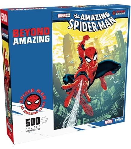 2 PCs Buffalo Games – Marvel - Season's Greeting from The Avengers - 500 Piece Christmas Jigsaw Puzzle - Festive Holiday Puzzles for Adults – Precision-Cut Pieces, Winter Artwork