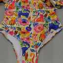 SPORLIKE One Piece Swimsuit Women Ruffle Adjustable Straps Bathing Suit Padded Swimwear (Large, Animal Print)