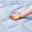 Queen Size Cooling Mattress Pad Waterproof Mattress Topper for Hot Sleepers - Soft Breathable Mattress Cover with 8"-21" Deep Pocket (6080",Blue)