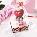 CIEOVO 24-Piece Valentine's Day Gift Basket Set: Empty Cardboard Trays with Cellophane Bags, Bows & Tags (Red pink-1)