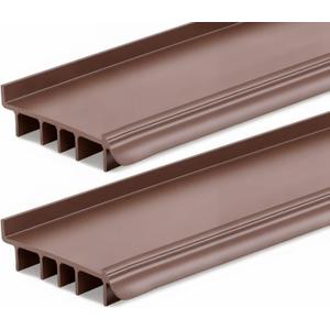 Novabright 2 Pack 48” Staple-on Vinyl Door Bottom Sweep with Drip Cap Fin