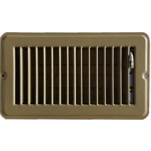 HBW RV and Home Brown Stamped Steel Floor Diffuser/Register with Damper 8" X 4" (Duct Opening Size) Outside Dimension 9.6"x 5.6"