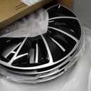 Shirry Group Hubcaps 4-Pack Kit, 17 inch Hub Caps Set of 4 Wheel Covers with Universal Snap-On Retention Rings, 2-Tone ABS Plastic Black and Silver Car Rims for All Models (SG-5084-DP-17)