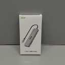 Acer USB C Hub, 7 in 1 Multi-Port Adapter for Laptop, 4K, HDMI Splitter with 2 USB A 3.1 & Type-C to HDMI Data Port, PD 100W Charging, SD Card Reader for Computer, Desktop, Space Grey