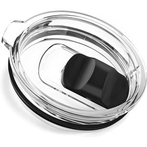 Replacement Mug Lid Compatible with Ember 10 oz Mug, Magnetic Slider Lid, Splash Proof Tumbler Lid Replacement, Black/Clear
