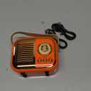 Retro Bluetooth Speaker, Vintage Wireless Speaker,Portable Mini Radio Old Fashion Style for Room Decor Kitchen Desk Bedroom Office,Supports TWS Pairing for iPhone,Android Devices (Orange)