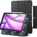 ESR for iPad Air 13 Inch Case M3/M2 (2025/2024), iPad Pro 12.9 6th/5th/4th Gen, Powerful Magnetic Attachment, Slim Trifold Stand Case, Supports Pencil Pro & Pencil (USB-C), Rebound Series, Black