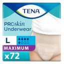 TENA Incontinence Underwear for Women, Maximum Absorbency, ProSkin - Large - 72 Count