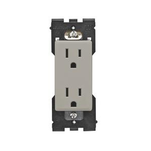 Leviton Renu Tamper-Resistant Outlet, 15-Amp, 125VAC, RER15-WS, Wood Smoke