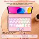 FUWANG Touch Keyboard Case for iPad (A16) 11th Generation 11 inch 2025&10th Gen 10.9 inch 2022, 360 Rotate for iPad 10th Generation Case with Keyboard, Backlit Keyboard Case with Pencil Holder, Pink