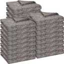 Oudain 24 Pieces Moving Blankets Bulk 39 x 71 Inch Soft High Tensile Strength Cotton Fiber Professional Packing Moving Storage Blankets