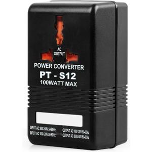 Voltage Converter 110V to 220V Step-Up & Down Power Two-Way Conversion Voltage Converter Transformer for Travel, RV, Camping (Black)