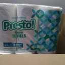 Amazon Brand - Presto! Ultra-Strong Premium Paper Towels, 158 Sheet Huge Roll - Flex-a-Size, 12 Rolls (2 Packs of 6), Equivalent to 38 Regular Rolls, White