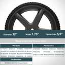 308451053 Pressure Washer Cart Replacement Wheel 308451067Compatible with RyobiHomeliteBlackMax Pressure Washer (12 x 1.75 1/2 Hub) -2 pack