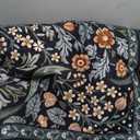 9x12 Area Rug Living Room Rugs - Washable Boho Vintage Floral Large Soft Non Slip Thin Rug Low Pile Carpet for Bedroom Dining Room Kids Playroom Office Decor Indoor- Black Grey