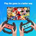 PURBHE Switch Steering Wheel for Nintendo Switch, Racing Wheel to Play Mario Kart 8 Deluxe Compatible with JoyCon, Nintendo Switch 1 Accessories Gift for Mario Kart - 2 Pack Switch Wheels