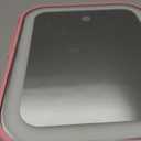 YEKKOPT Pink Rechargeable Vanity Mirror with Lights, LED Makeup Mirror, 10"×8" Lighted Makeup Mirror with Lights, Smart Touch Control Dimmable 3 Modes Light, Lighted Up Mirror for Makeup Desk, Bedroom