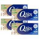 Q-tips Cotton Swabs Organic Swab Ultimate Home and Beauty Tool Made from Organic Cotton, Paper 400 Count (Pack of 4)