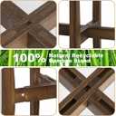 OERGKE Adjustable Plant Stand, Bamboo Mid Century Modern Indoor Plants Stands, Corner Flower Holder for Living Room, Fits 8 to 12 Inches Pots, (Pot & Plant Not Included)(Walnut, 1 Pack)