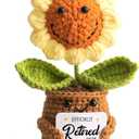 Mini Retirement Sunflower Crochet with Positive Card - Not My Problem Anymore Retired 2025 - Retirement Gift for Woman, Goodbye Gifts for Coworkers, Friend, Mom, Boss, Nurse, Teacher
