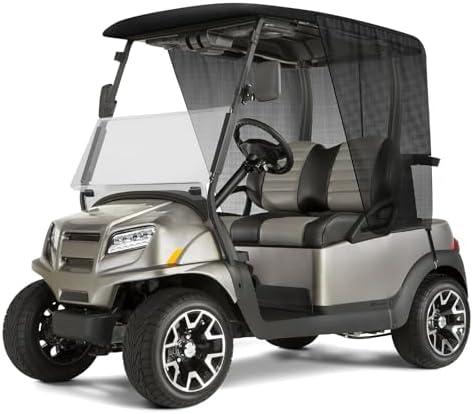 Federedevo Golf Cart Sun Shade Cover Compatible with Club Car Precedent and EZGO TXT, Black UV& Sun Heat Blocking Resistant Sunshade Curtain Mesh Shield