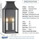 18" Medium Classic Outdoor Wall Light, House Exterior Sconce Lantern