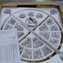 MeiYDeng 24 Inch Gold Crystal Wagon Wheel Chandelier, Modern Farmhouse Round 24-Lights Pendant Lighting Fixture, for High Ceilings Living Room, Bedroom, Foyer