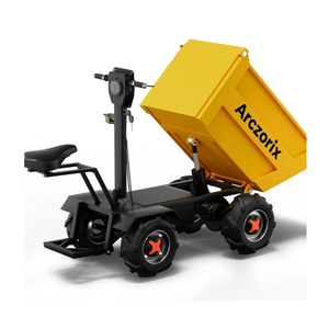 [Electric Hydraulic Dumping] Arczorix Wheelbarrow Utility Cart 60V 20Ah 2000W Capacity 2205Lbs with One-Key Lifting and Lowering Dumper & All-Terrain Wheels, Material Hauler, Electric Wagon