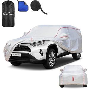 Car Cover Waterproof All Weather for Toyota Rav4 2006-2025,All-Around Fastening and 4 Upgrades, 30s Quick-Install for Car Cover, size : 17' in length