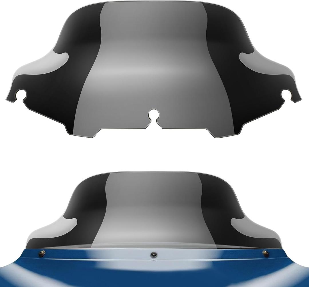 Benlari 8" Black Motorcycle Windshield Windscreen Fit for 1996-2013 Harley Davidson Touring Street Glide Electra Glide Tri Glide FLHT FLHX FLHTK FLHTC FLHTCU