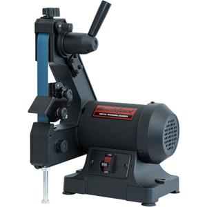 Bucktool 2.3A Belt Sander, 130 Inch Low-Speed Belt Sander with Knife Sharpening Angle Guide, 1790 RPM Metal Sander for Knife Making & Metalworking