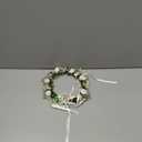 AWAYTR Leaf Flower Crown Garland Headpiece - Hair Floral Wreath Adjustable Flower Headbands for Bridal Wedding Festival Party Flower Leaves Crown (Cream white)