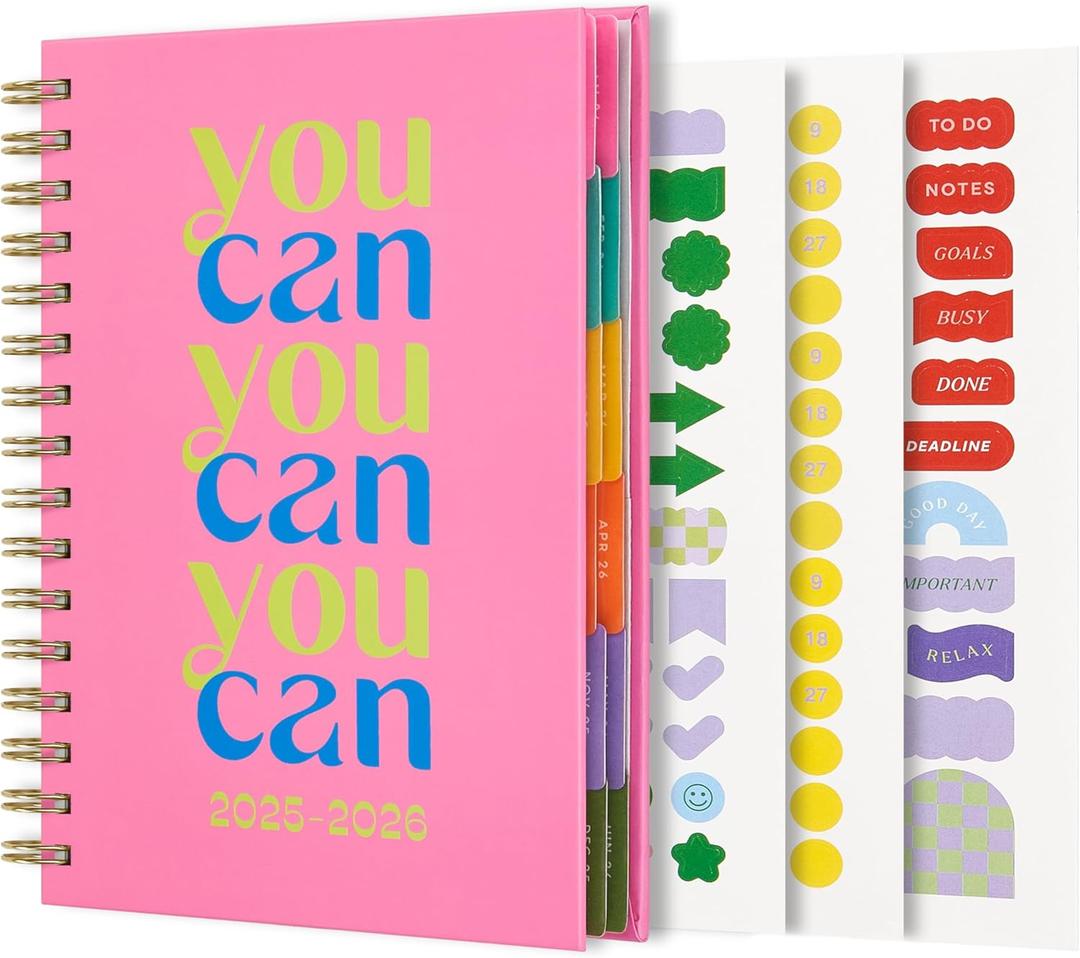 And Per Se Student Planner 2025-2026, Academic Planner July 2025 - June 2026, 8.5"  6.2", Weekly & Monthly Lesson Plan for Students with Colorful Tabs & Stickers (Smart Letter)