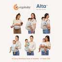 Ergobaby Alta 2-in1 Hip Seat and Carrier - All-Position Breathable Mesh Baby Carrier for 4 Months to 48 Months (12lbs - 45lbs) - SoftFlex Mesh - Camel Brown