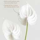 Ling's moment White Anthurium Flowers, 8pcs Artificial Silk Filler Plants, Faux Greenery Stems for DIY Wedding Bouquets Centerpieces Arrangements Bridal Shower Party Home Decorations