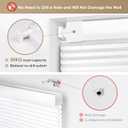LazBlinds No Drill Cordless Cellular Shades, 35" W x 48" H, Grey