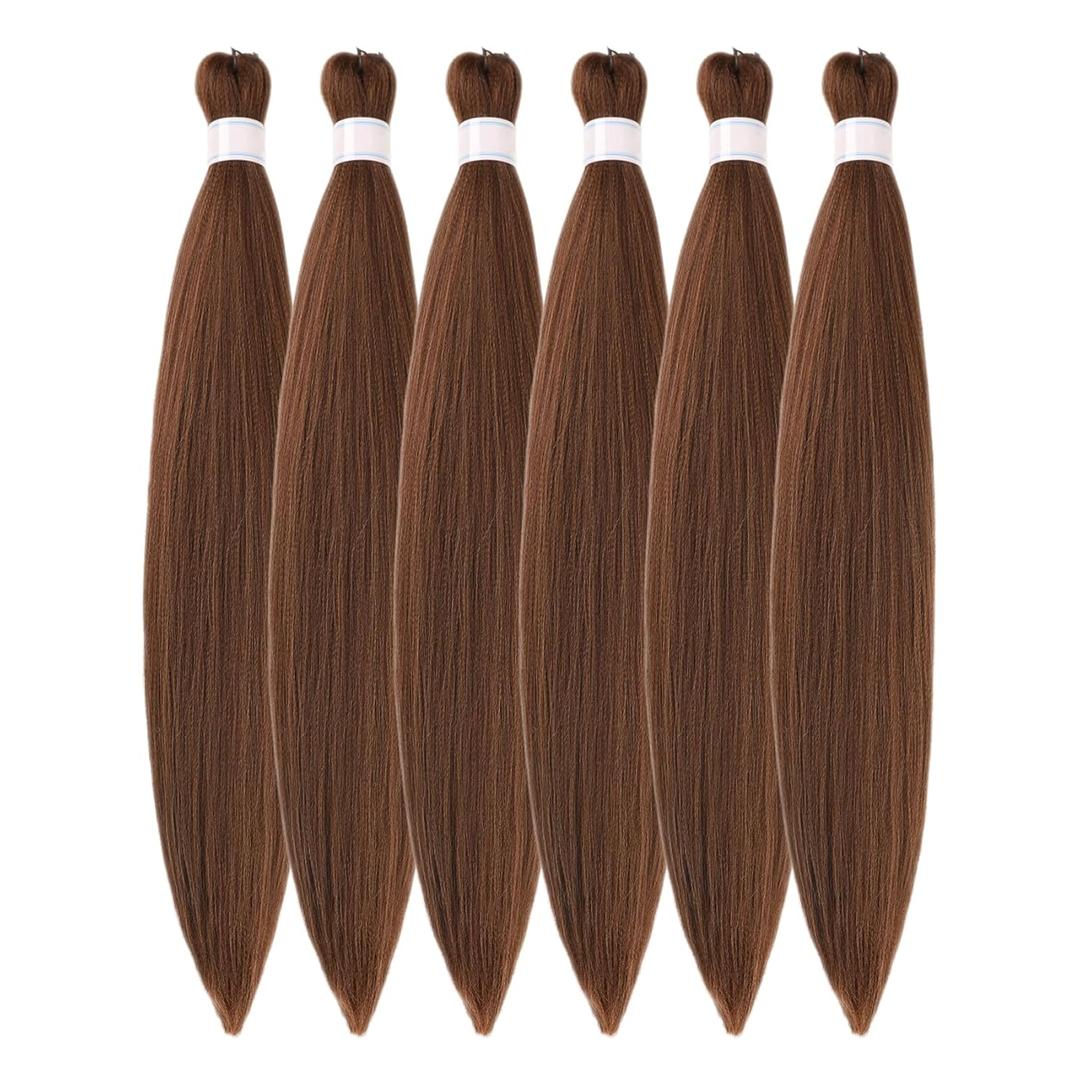 Honey Brown Braiding Hair Pre Stretched Box Braids Hair Extension for Braiding (26 Inch)